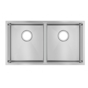 Stainless Steel Handmade Double Bowls Top/Undermount Kitchen/Laundry Sink 820x457x230mm